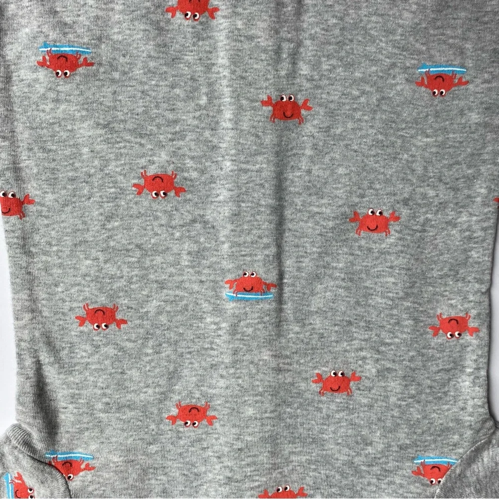 Crab Outfit 3 Months Carter's One Piece New NWT Romper Gray Oceans Crabs